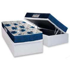 Imagem de Cama Box Baú Solteiro: Colchão Ortopédico Ortobom D28 / Ep Iso 60 Supe