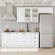 Imagem de Cozinha Compacta de 04 Peças com Aéreo para Geladeira Nova York Henn