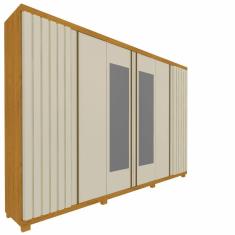 Imagem de Guarda Roupa Casal Gelius Absolut Autêntico 6 Portas 4 Gavetas Com Pé Naturale Off White