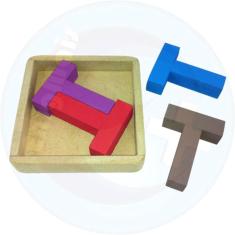 Imagem de Brinquedo Infantil Educativo Quatro Ts Em Mdf