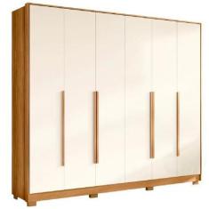 Imagem de Guarda Roupa Casal 6 Portas Fascínio Com Pés E 6 Gavetas Internas Com