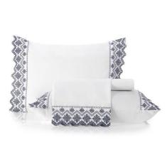 Imagem de Jogo de Cama Queen 4 Peças Altenburg Provence Noite Azul