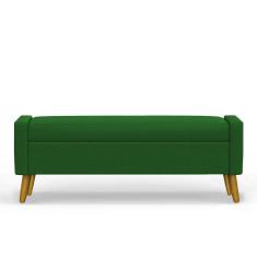 Imagem de Recamier Bau Paris 1,20m Suede Verde - Inova Decor
