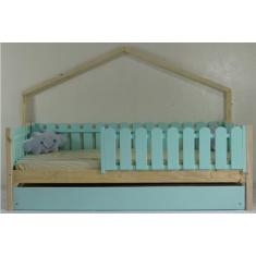 Imagem de Bicama Montessoriana Solteirão Base Moldura Colorida Madeira Maciça Pi