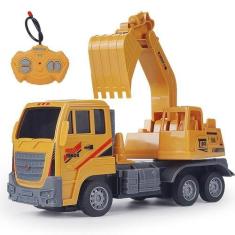 Imagem de Caminhao controle remoto escavadeira trator carrinho construcao luz tr
