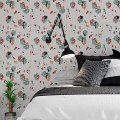 Imagem de Papel De Parede Adesivo Folhagem Tropical N05232 0,58X3,00M