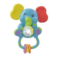 Imagem de Chocalho Brinquedo Mordedor Divertido Musical Elefante Bebês - Kitstar