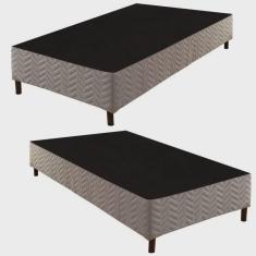 Imagem de 2 Bases Box Solteiro 42x88x188cm galaxy Rustico Prata