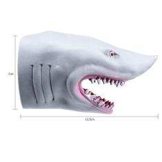 Imagem de Boneco de mão de tubarão plástico para a história Luvas de cabeça animal crianças brinquedos gift animal figura vividamente crianças brinquedos presen