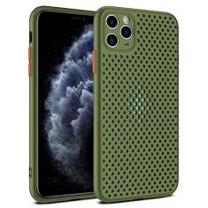 Imagem de Capa de silicone macio com resfriamento respirável para iPhone 14 13 12 11 Pro XS Max Mini X XR 6S 8 7 Plus Capa de dissipação de calor ultrafina, verde, para iphone xs max