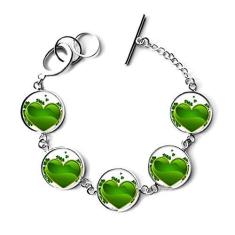 Imagem de DIYthinker Pulseira com pingente de coração da Irlanda do Dia de São Patrício