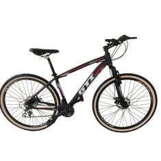 Imagem de Bicicleta Aro 29 Gti Roma Alumínio 27v Freio Disco Mecânico Pneu Faixa Bege - Preto-vermelho Tam.19