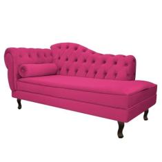 Imagem de Diva Recamier Juliana 130cm Lado Direito Suede Pink - Amarena Móveis