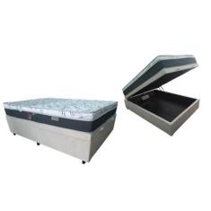 Imagem de Conjunto Cama Box Baú Casal Jadmax Padrão Viúva C/ Colchão Castor Clas