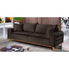 Imagem de Sofá Fixo Orfeu 2 Lugares Luxo 160cm Castellar Móbile Chumbo