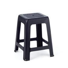 Imagem de Banqueta Banquinho Adulto Preto 100 Kg 45X32cm Injeplastec