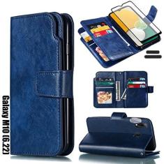 Imagem de LMDAMZ Capa carteira para Galaxy M10 de 6,5 polegadas [3+ compartimentos para cartão] bolsa de transporte para cartão de visita de identidade com suporte dupla face slot multicartão dobrável PU