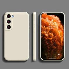 Imagem de Capa de telefone de silicone líquido para Samsung Galaxy S22 S21 S20 S10 Ultra Plus FE A73 A72 A71 A53 A52 A51 A33 A32 A31 4G 5G Capa, bege, para Galaxy S22 Ultra