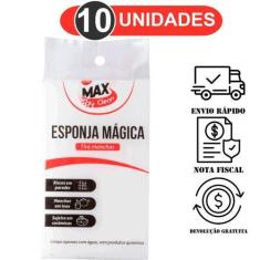 Imagem de Kit 10 Esponja Magica Limpa Vidros Tenis Melamina Tira Mancha Desengor