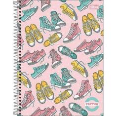 Imagem de Caderno 20X01 2019 Pepper Feminino Rosa Tenis Cd Tilibra