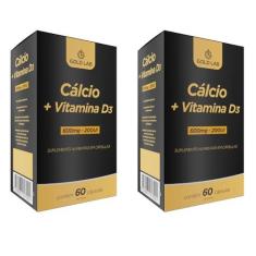 Imagem de Kit C/2 Cálcio + Vitamina D3 C/60 Cápsulas - Gold Lab