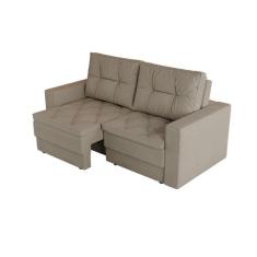Imagem de Sofá 3 Lugares Retrátil Lucerna Linho Bege 180 cm