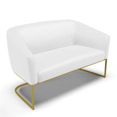 Imagem de Sof  Namoradeira 2 Lugares Base Industrial Dourado Stella Cor
