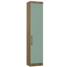 Imagem de Guarda Roupa Sapateira Modulada 50cm 1 Porta Paris Luciane Móveis Avelã Pf Com Verde Pf