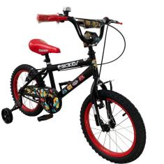 Imagem de Bicicleta Infantil Aro 16 Menino Bicikids Robo Resistente com Rodinhas Removíveis para Segurança-Masculino