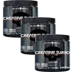 Imagem de Combo 3x Creatina Creatine 300g Caveira Preta - Black Skull