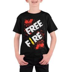 Camiseta Free Fire Jogos Game 01 personalizada com nome - Infantil