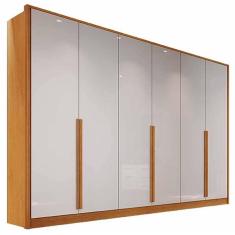 Imagem de Guarda Roupa Ibiza Casal 6 Portas 8 Gavetas Bianchi Cor Naturale Off White