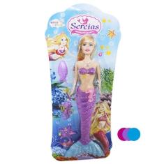 Imagem de Boneca Sereia Brinquedo 32Cm Com Acessórios Presente Menina