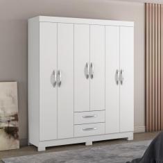 Imagem de Guarda-roupa Casal 6 Portas 2 Gavetas Viena Notável Branco