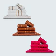 Imagem de Jogo De Toalhas 15 Pçs Coleção Dubai 100% Algodão Br+mr+rs