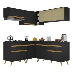 Imagem de Armário De Cozinha Completa De Canto V262 Dourado