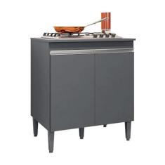 Imagem de Balcão de Cozinha 2 Portas Cambrigde Cinza Fosco