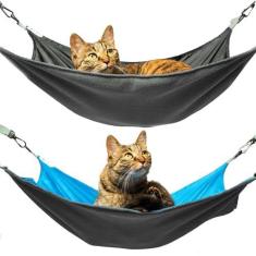 Imagem de QIPAN Cama de rede de gato para gaiola, tapete macio lavável para gatos ao ar livre, almofada de resfriamento impermeável para gatinhos, poleiro macio para gatos, almofada sonolenta para dormir e