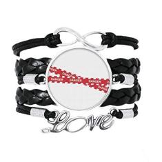 Imagem de OFFbb-USA Logotipo Danger Line Art Deco Presente Pulseira Moda Amor Acessório de Couro Trançado Corda Pulseira Presente