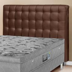 Imagem de Cabeceira Casal Estofada Dama Simbal Cacau