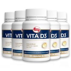 Imagem de Kit 5 Vita D3 Vitamina D 60 Cápsulas Vitafor