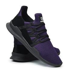 Imagem de Tenis Caminhada Corrida Leve Macio Confortável Academia Fitness - Roxo - 42