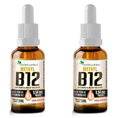 Imagem de KIT 2X Vitamina B12 Sublingual (Metilcobalamina) 9,94 mcg por gota 20ml - Flora Nativa Sabor:Morango