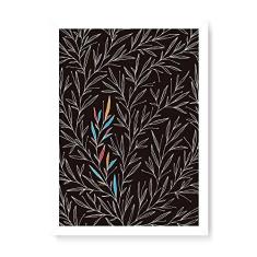 Imagem de Arte Maníacos Quadro Decorativo Folha Galhos - 23x16,25cm (Moldura caixa em laca )