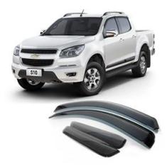 Imagem de Calha de Chuva Chevrolet S10 2012 a 2020 4 Portas TG Poli Defletor Portas Protetor Janelas