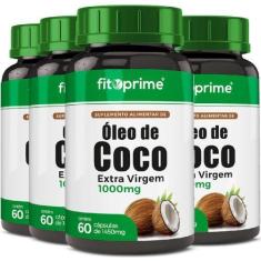 Imagem de Combo 4 Óleos De Coco Extra Virgem 1000Mg 60 Cápsulas Fitoprime