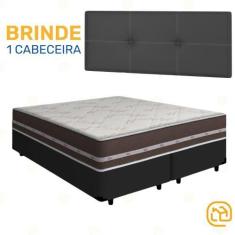 Imagem de Cama Box + Cabeceira Painel Iris + Colchão Queen Classic Superlastic 1