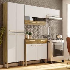 Imagem de Armário de Cozinha Compacta 10 Portas 2 Gaveta com Balcão Nala