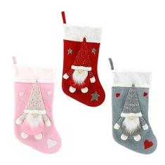 Imagem de BESTOYARD 3 Pçs Meia De Natal Meias De Natal Decoração De Natal 3D Meias Decorativas Meias De Árvore De Natal Meias De Férias Decoração De Natal Saco De Meia De Natal Decoração Presente