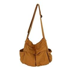 Imagem de Bolsa de Ombro, Lona Branca, Bolsa Crossbody de Ombro único, Bolsa Mensageiro, Bolsa de Ombro para Homens Com Bolsa Crossbody para Classe de Estudante, Bolsa Casual Literária